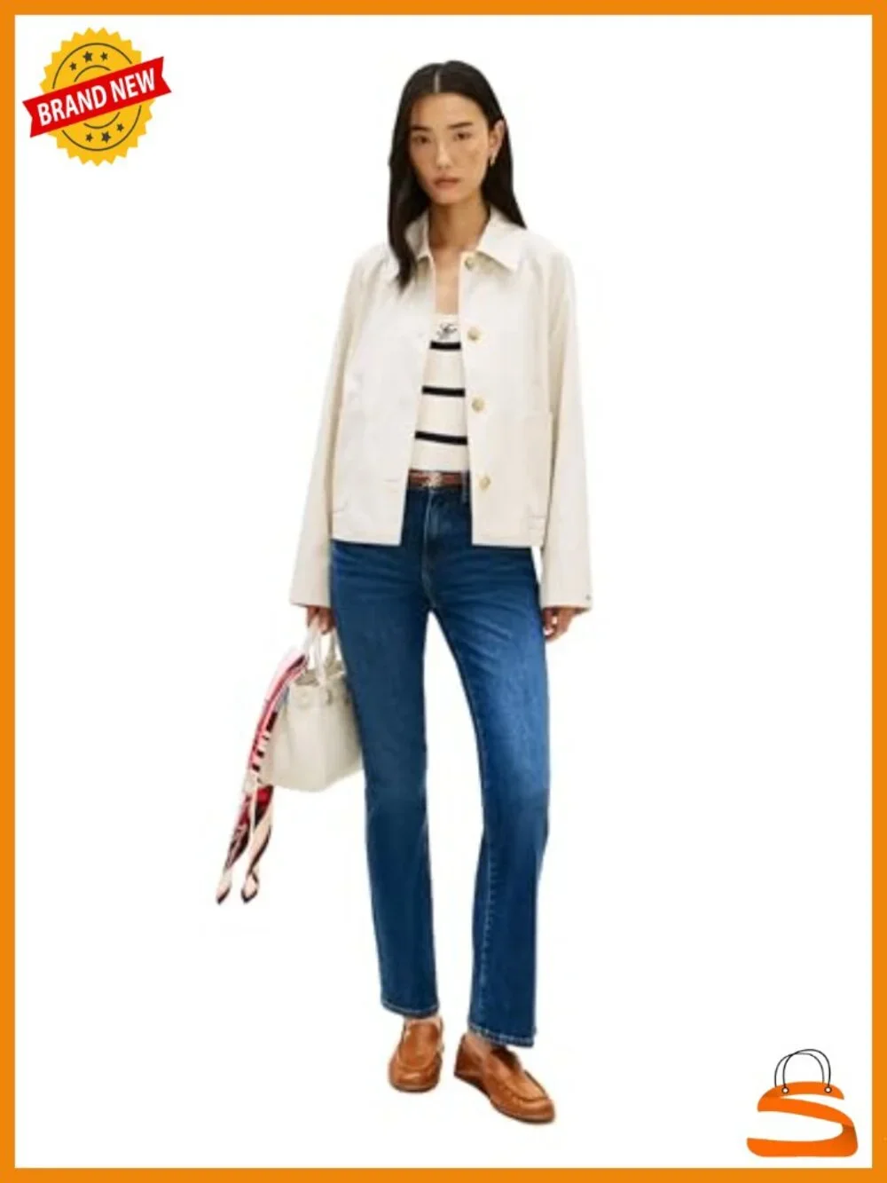 Mid Rise Bootcut Jeans with Stretch Cotton Blend